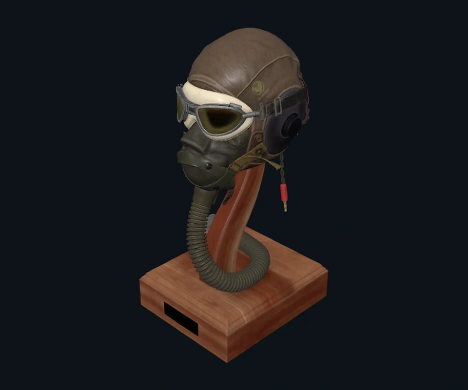 Flight Helmet 示例模型的 3D 预览